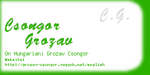 csongor grozav business card